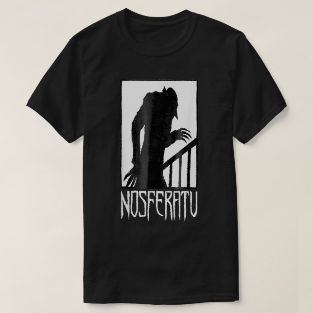 Vampire Nosferatu Monster Shadow Dracula Halloween T-Shirt (Design vorne)