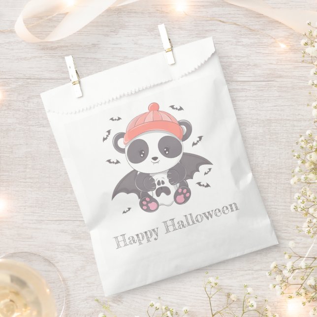 Vampire Panda Bats Ghost Happy Halloween Geschenktütchen (Ausgeschnitten)