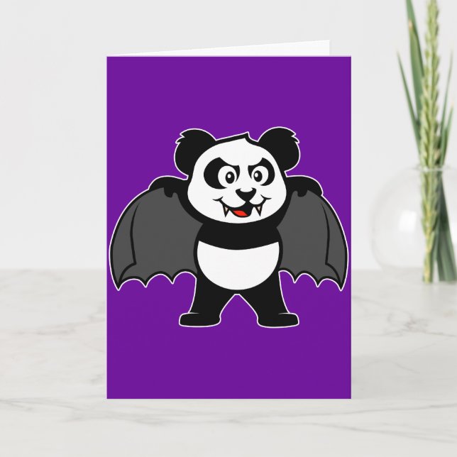 Vampire Panda Feiertagskarte (Vorderseite)
