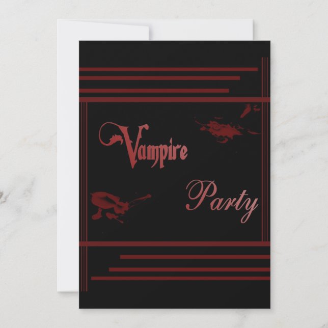 Vampire-Party Einladung (Vorderseite)