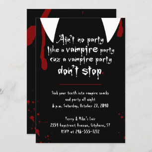 Vampire Party Halte Halloween nicht auf Einladung