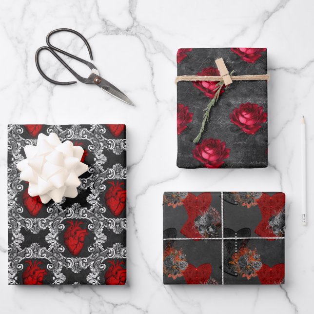 Vampire Pattern Geschenkpapier Set (Vorderseite)