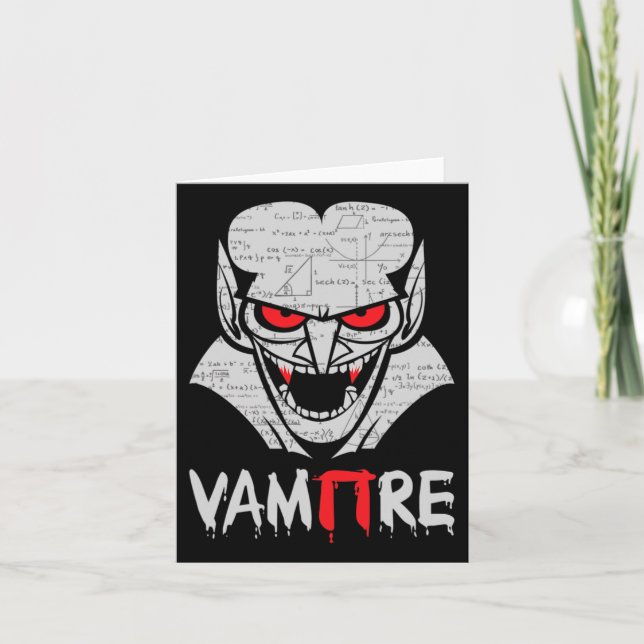 Vampire Pi Halloween Kostüm Funny Mathe Science Th Karte (Vorderseite)