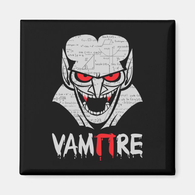 Vampire Pi Halloween Kostüm Funny Mathe Science Th Magnet (Vorne)