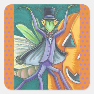 VAMPIRE PRAYING MANTIS BUG STICKERS SHEEE Square