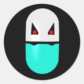 Vampire Prozac Parody Pillenaufkleber 001 Runder Aufkleber