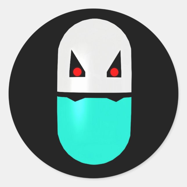 Vampire Prozac Parody Pillenaufkleber 001 Runder Aufkleber (Vorderseite)