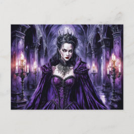 Vampire Queen in Gothic Castle Postkarte