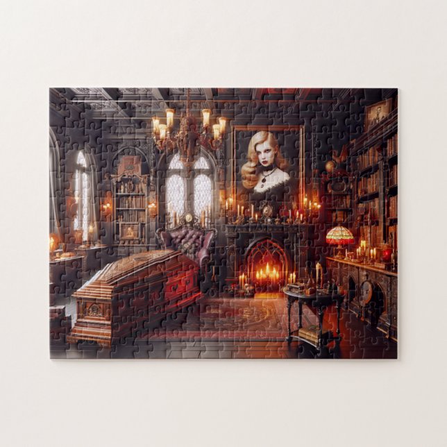 Vampire Queen's Library Gothic Lady Puzzle (Horizontal)