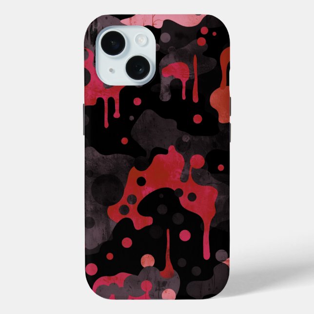 Vampire Red Camouflage Muster Beängstigend Creepe  Case-Mate iPhone Hülle (Rückseite)