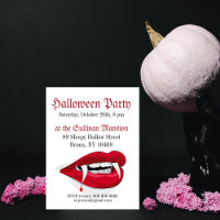 Vampire Red Lips Halloween-Party Einladung