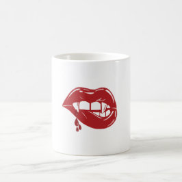 Vampire Red Lips Tropfen Blut Kaffeetasse