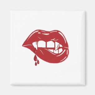 Vampire Red Lips Tropfen Blut Magnet