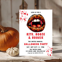 Vampire Red Teeth Pumpkin Lips Halloween-Party