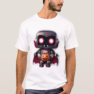 Vampire Robot Halloween Niedlicher Creepy Tech Sty T-Shirt