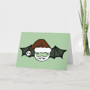 Vampire Santa Bat Feiertagskarte