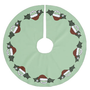 Vampire Santa Bat Polyester Weihnachtsbaumdecke