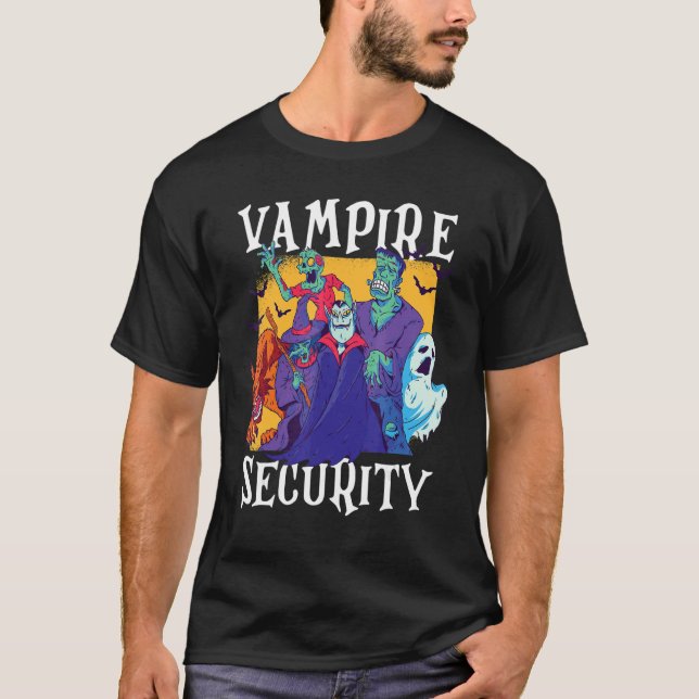 Vampire Security  Easy Halloween Costume T-Shirt (Vorderseite)
