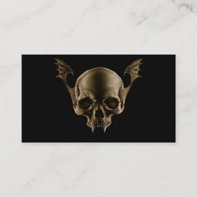 Vampire Skull Business Card Visitenkarte (Vorderseite)