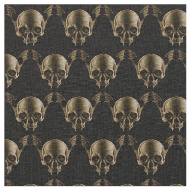 Vampire Skull Fabric Stoff (Nahaufnahme)