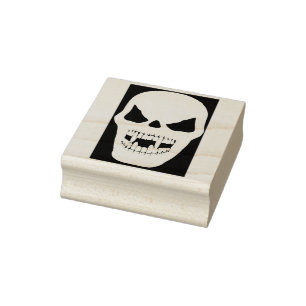 Vampire Skull Silhouette Briefmarke Gummistempel