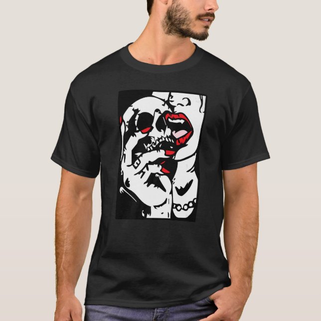 Vampire Skull Tattoo T-Shirt (Vorderseite)