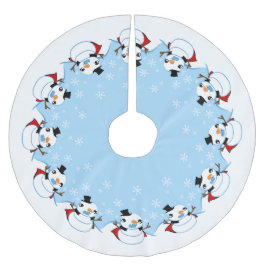 Vampire Snowman Polyester Weihnachtsbaumdecke