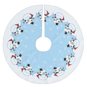 Vampire Snowman Polyester Weihnachtsbaumdecke