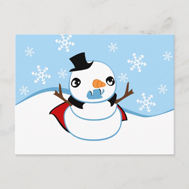 Vampire Snowman Postkarte (Vorderseite)
