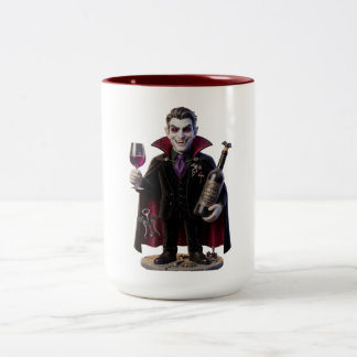 Vampire Sommelier Cabernet Vampirius Funny Hallowe Zweifarbige Tasse