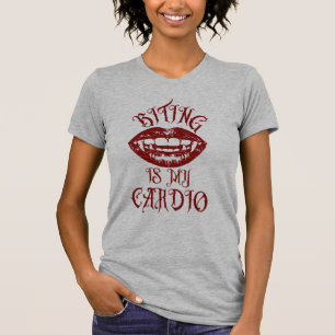 Vampire Spaß   Bitten ist mein Cardio-T - Shirt