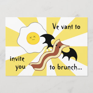 Vampire-Speck und totes Ei alberner Brunch Einladung