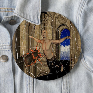 Vampire Spiders Web Pinback Button
