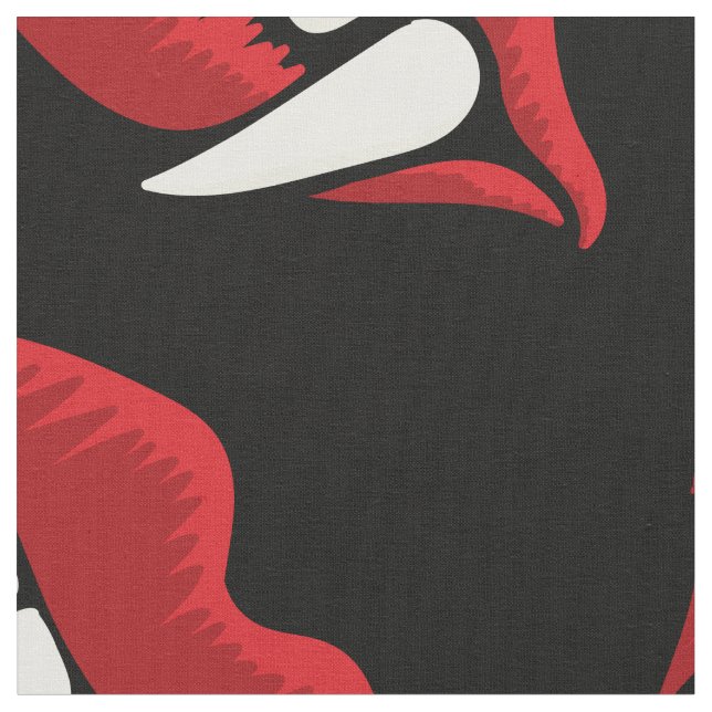 Vampire Teeth Funny Halloween Stoff (Nahaufnahme)