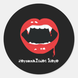 Vampire Teeth Halloween Dracula Fangs Sticker