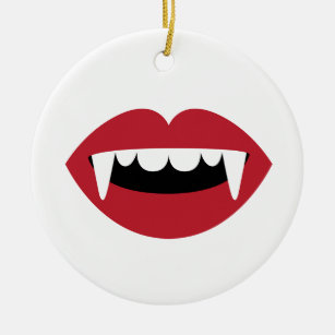 Vampire Teeth Keramik Ornament