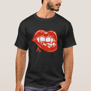 Vampire Teeth Vampire Fangs Lips für Halloween Par T-Shirt