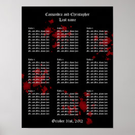 Vampire Thema Hochzeit Gasttisch-Chart Poster