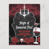Vampire-Themed Halloween-Einladung