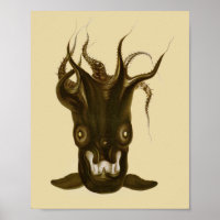 Vampire Tintenfisch Schwarzes Meer Kunstdrucken