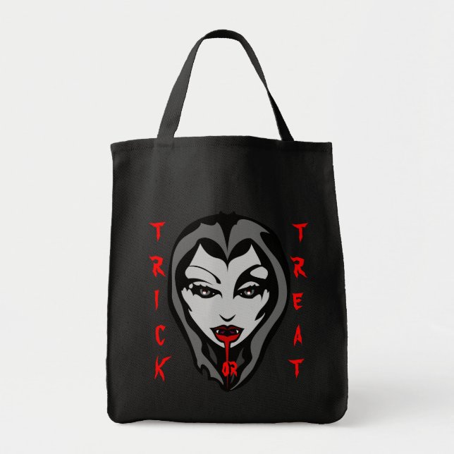 Vampire Tote Bag Halloween Vampire Bag Tragetasche (Vorne)