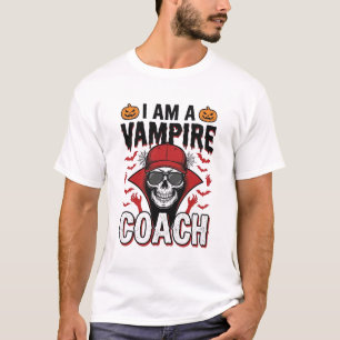 Vampire-Trainer Halloween-Totenkopf-Vintage-Shirt- T-Shirt