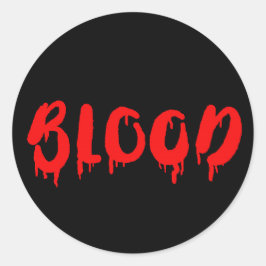 Vampire trinken Blut Halloween-Etikett Runder Aufkleber
