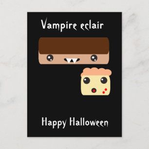 Vampire-Vortrag "Happy Halloween" Postkarte