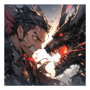 Vampire Vs Werewolf Fotodruck
