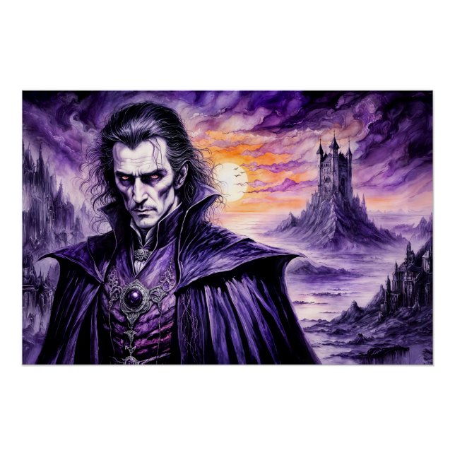 Vampire Warrior in Ruine City Poster (Vorderseite)