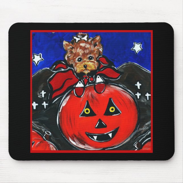 Vampire Yorkie Mousepad (Vorne)