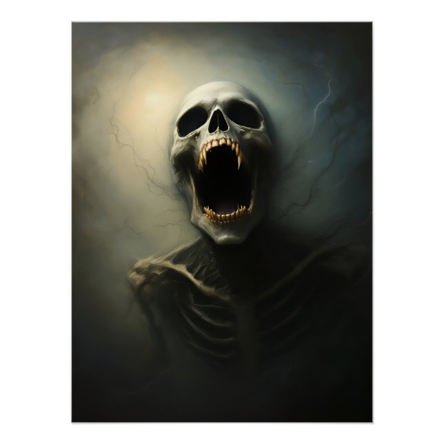 Vampire's Scream - Gothic Horror Art Poster (Vorderseite)