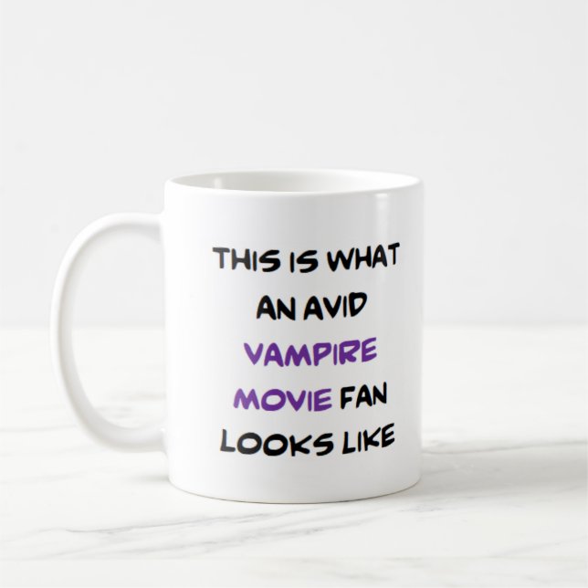 Vampirfilmfan, aviäre Tasse (Links)