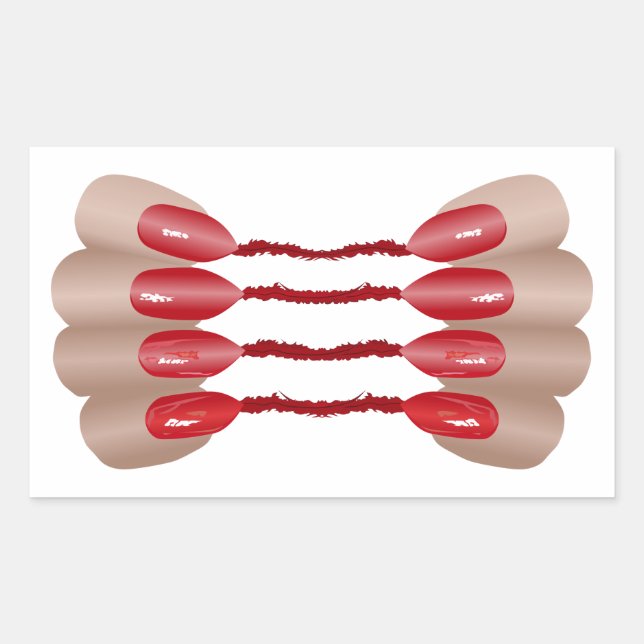 Vampirfinger V.2 Rechteckiger Aufkleber (Vorderseite)